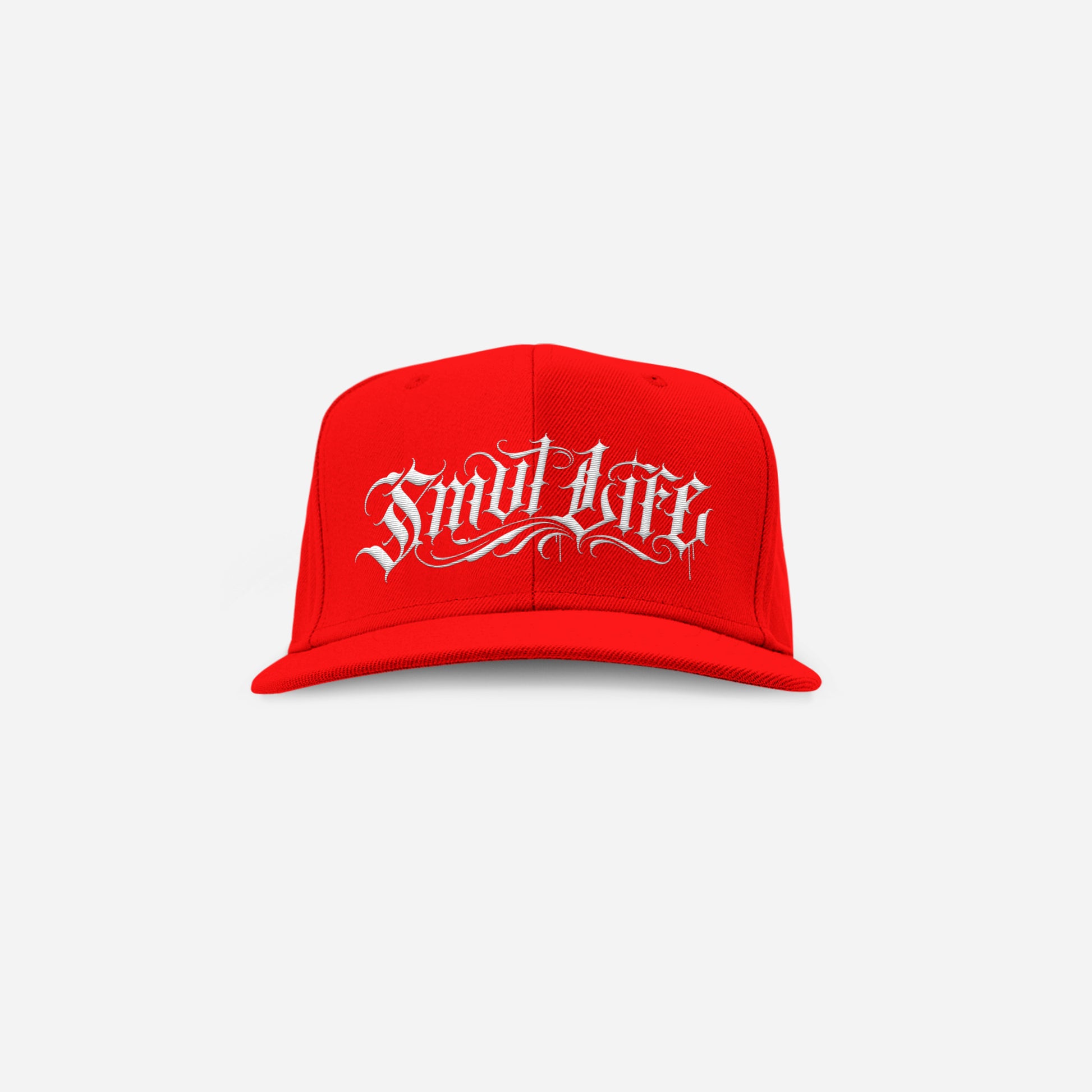 SMUTLIFE FREEHAND SCRIPT Red Snapback
