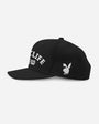 Black SMUTLIFE CREW 1972 snapback hat with white embroidered text and Playboy bunny logo.