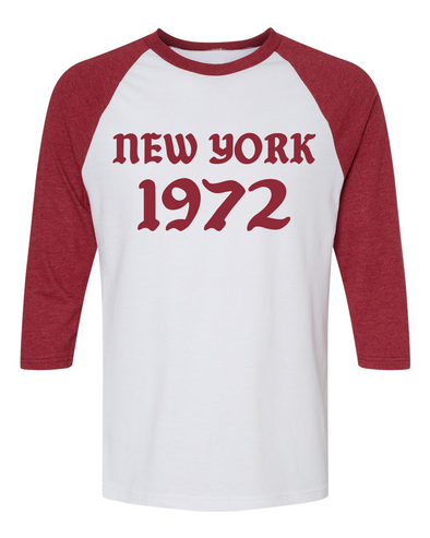 NEW YORK 1972 Three-Quarter Raglan T-Shirt