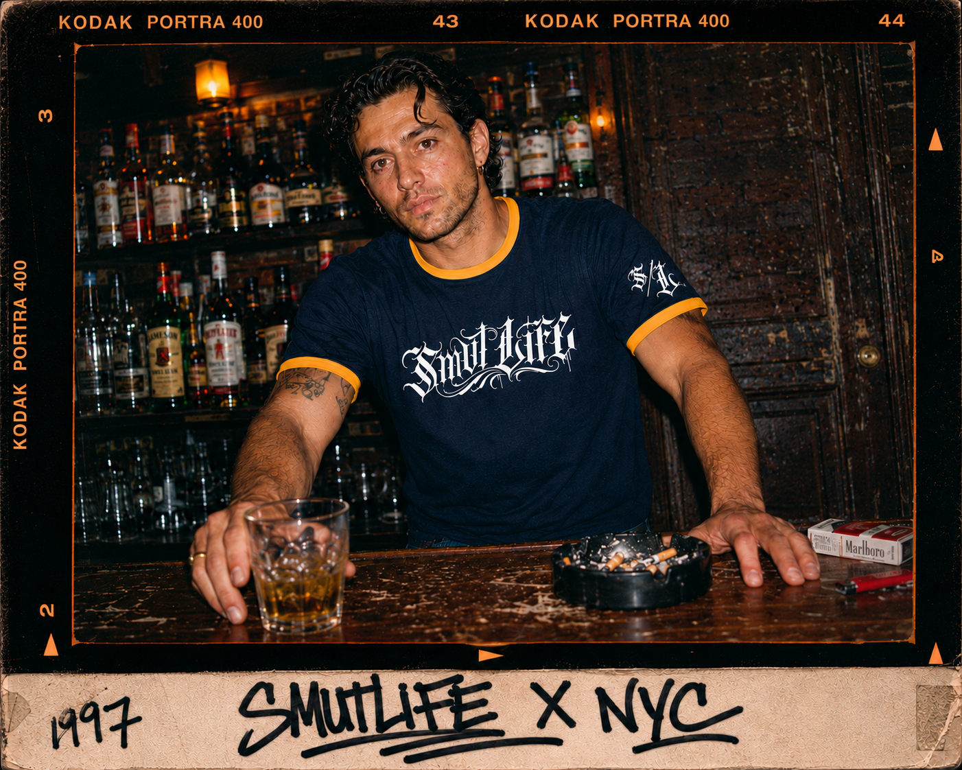 SMUTLIFE FREEHAND SCRIPT Ringer Tee