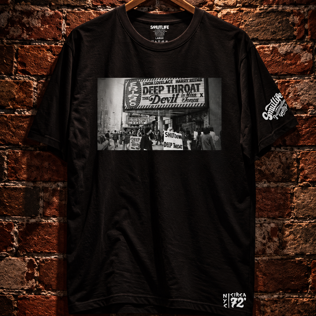 Deep Throat Marquee Black T-Shirt