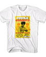 White 100% cotton t-shirt with a retro "Sucka Chumps" graphic featuring Jim Kelly and brass knuckles.