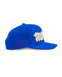 Dodger Blue SMUTLIFE THROWIE 6-panel snapback hat with white graffiti logo and red text.