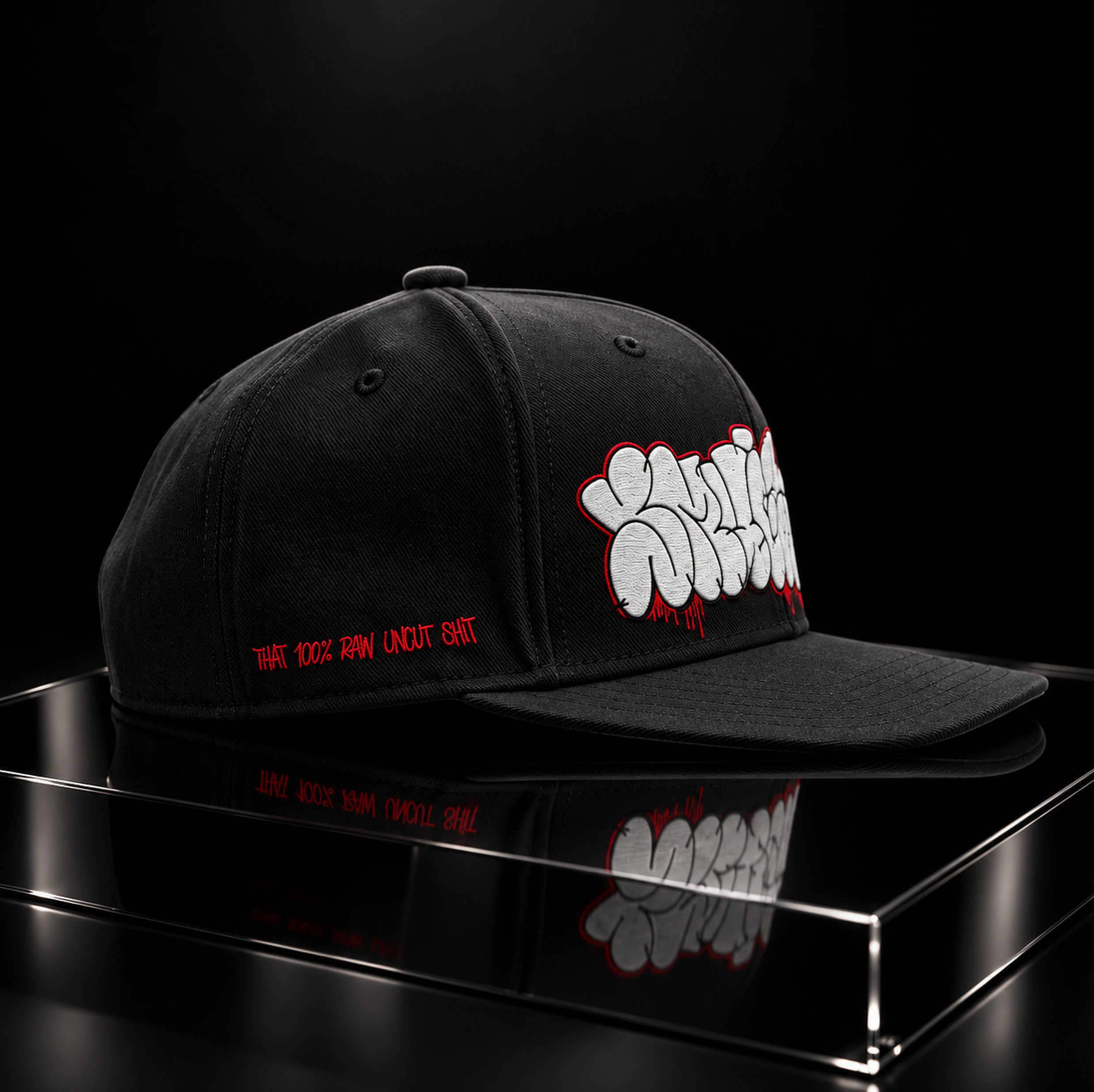 Black SMUTLIFE THROWIE 6-Panel Snapback Hat