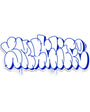 Smutlife THROWIE sticker, white with Dodger Blue graffiti-style text, glossy finish.