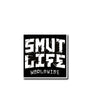 Black and white "SMUT LIFE WORLDWIDE" sticker with a glossy finish and distressed font.